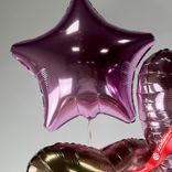 Маленькое фото 4: Композиция из 3 шаров с гелием, 2 сердца и звезда, розовый, розово-золотой