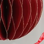 Маленькое фото 5: Украшение подвесное «Шар» (бумага), D8см, красный