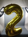Фото флориста 5: Шар с гелием «Цифра - 2», 102 см., золото