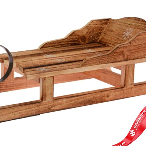 Фото 3: Сувенир «Санки» (дерево), 16х47х18, натуральный