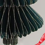 Маленькое фото 5: Украшение подвесное «Елочка» (бумага), D9,6х15см, темно-зеленый