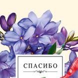 Маленькое фото 2: Конверт для денег «Спасибо (ветка с цветами)», 19×9 см