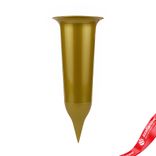 Маленькое фото 1: Ваза «Ритуальная», D10xH25,5см, 0,65л, золотой