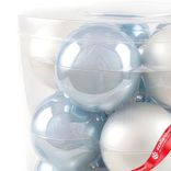 Маленькое фото 5: Набор шаров 15шт. в тубе (стекло), D6см, микс голубой/белый