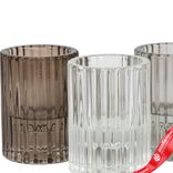 Маленькое фото 2: Подсвечник (стекло), H7,5хD5,5см, цв. в асс.
