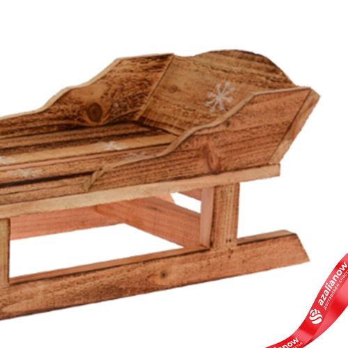 Фото 5: Сувенир «Санки» (дерево), 16х47х18, натуральный