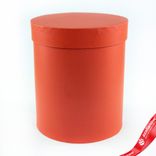 Маленькое фото 2: Набор коробок, подарочных, круглых, 3шт, D18xH20,5см, красный