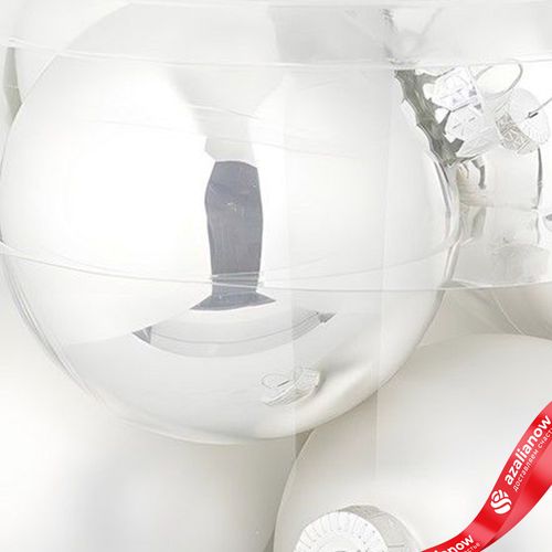 Фото 5: Набор шаров 6шт. в тубе (стекло), D10см, серебряный