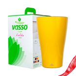 Маленькое фото 1: Горшок (Кашпо) с автополивом «Kalika Tondo», пластик, D17,3x26,5см, желтый