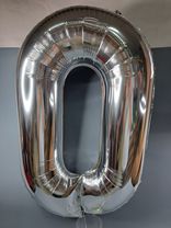 Фото флориста 1: Шар с гелием «Цифра - 0», 102 см., серебро