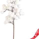 Маленькое фото 3: Ветка с ягодами заснеженная, H42 см, белый