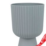 Маленькое фото 2: Кашпо «Мика» на ножке (пластик), D13,5xH20,5см, 1,7л, серый