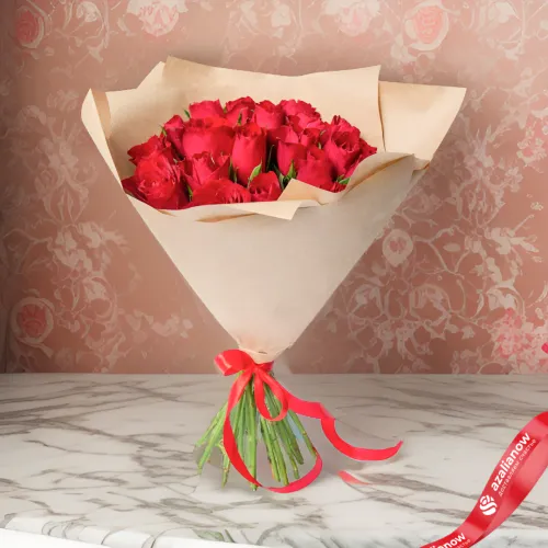 Фото 1: Букет из 15 красных роз «Признание в любви». Сервис доставки цветов AzaliaNow