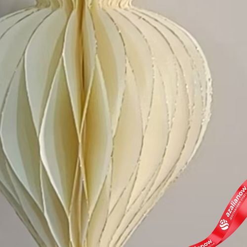 Фото 3: Украшение подвесное «Юла» (бумага), D9,5х15см, кремовый