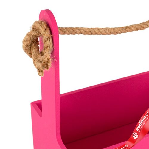 Фото 5: Корзина (дерево), 25х15х30см, бордовый