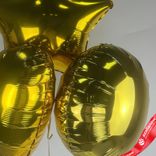 Маленькое фото 3: Композиция из 3 шаров с гелием «Комбо», золотой
