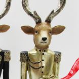 Маленькое фото 5: Сувенир «Олень» (полирезин), Н32х7,5х6,5см, в асс., черный/золотой