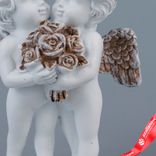 Маленькое фото 5: Сувенир «Ангелочки с розами» (полирезин), H11х9х6см, белый