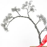 Маленькое фото 2: Сувенир «Бонсай» (металл/дерево), H38x45х25см, серебряный