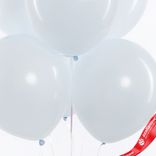 Маленькое фото 5: Композиция из 7 шаров с гелием «Пирамида», 30 см, белый