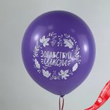 Маленькое фото 3: Шар с гелием «1 Сентября. Здравствуй школа», фиолетовый, 30 см