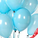 Маленькое фото 3: Композиция из 10 шаров с гелием, 30 см, голубой, пастель