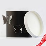 Маленькое фото 2: Набор коробок, подарочных, круглых, 3шт, D21,5xH21,5 см, черный