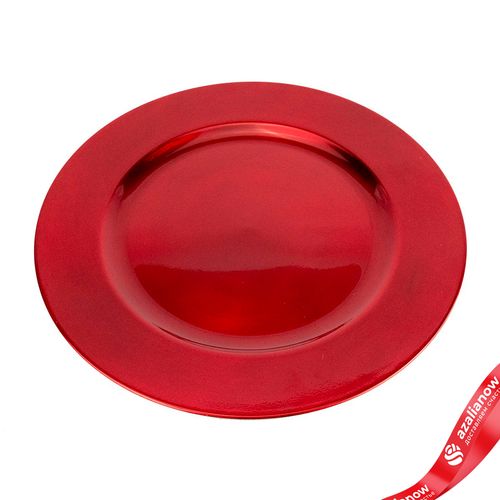 Поднос (пластик), D33см, красный