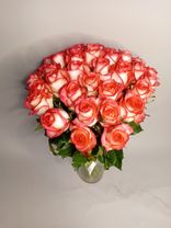 23 розовых розы высшего сорта. Фото флориста - 2