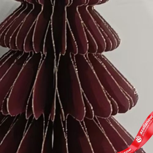 Фото 3: Украшение подвесное «Елочка» (бумага), D9,6х15см, темно-красный