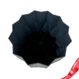 Маленькое фото 3: Кашпо «Геометрия» (пластик), D13xH16см, 0,8л, антрацитовый