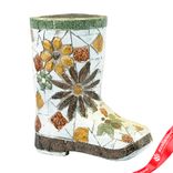 Маленькое фото 2: Кашпо «Сапог» (керамика), H33x29х15см, серый