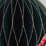 Маленькое фото 3: Украшение подвесное «Шар» (бумага), D8см, темно-зеленый