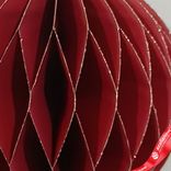 Маленькое фото 3: Украшение подвесное «Шар» (бумага), D10см, красный