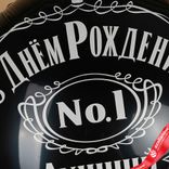 Маленькое фото 5: Шар с гелием «Круг - С Днем Рождения, Лучший в Мире, №1», 46 см, черный