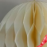 Маленькое фото 4: Украшение подвесное «Шар» (бумага), D15см, кремовый