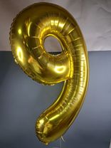 Фото флориста 1: Шар с гелием «Цифра - 9», 102 см., золото