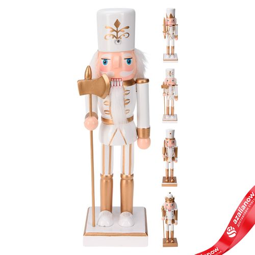 Сувенир «Щелкунчик» (дерево), 25х9х6см, в асс., белый/золотой