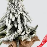 Маленькое фото 3: Ель искусственная заснеженная в кашпо, Н27х16х16см, зеленый/белый