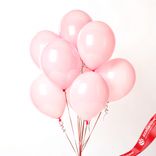 Маленькое фото 1: Композиция из 9 шаров с гелием, 30 см, розовый