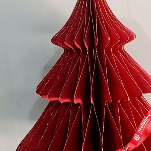 Фото 2: Украшение подвесное «Елочка» (бумага), D18х22см, красный