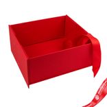 Маленькое фото 2: Коробка подарочная (картон), 21х19хН9см, красный