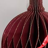 Маленькое фото 4: Украшение подвесное «Шар» (бумага), D12,5см, темно-красный