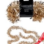 Маленькое фото 2: Гирлянда «Мишура» (пластик), 3м, шампань