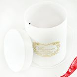 Маленькое фото 5: Коробка подарочная, круглая, D14xH18,5см, айвори