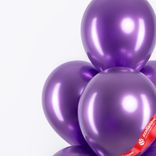 Маленькое фото 4: Композиция из 7 шаров с гелием «Пирамида», 30 см, фиолетовый