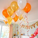 Маленькое фото 1: Композиция из 15 шаров с гелием «День рождения», вар. 3