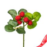 Маленькое фото 1: Ветка малины, 28см, красный