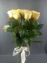 Фото флориста 1: Букет из 15 светло-желтых роз 70 см, Эквадор