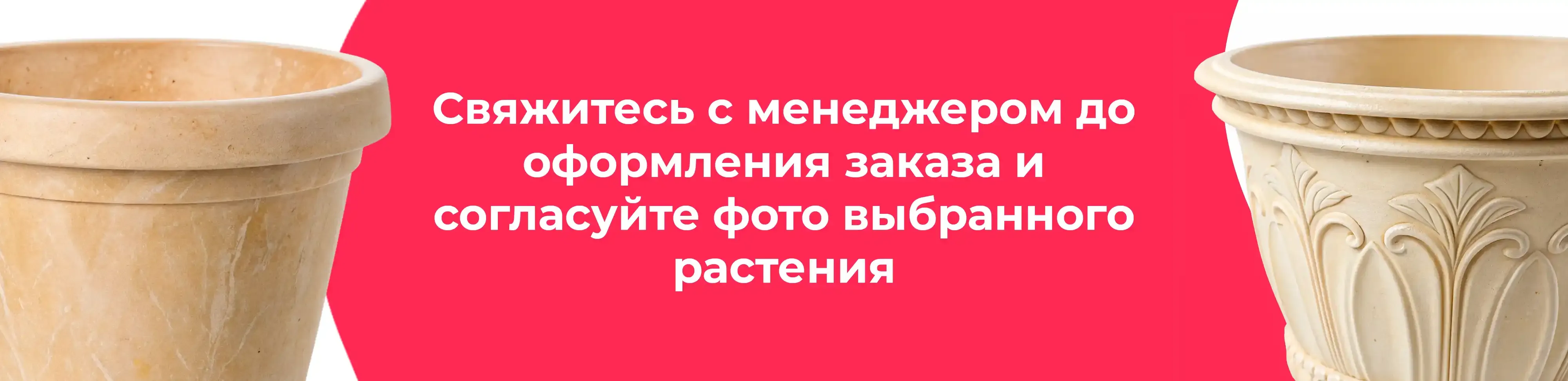 Баннер для рубрики: Бежевые горшки для цветов